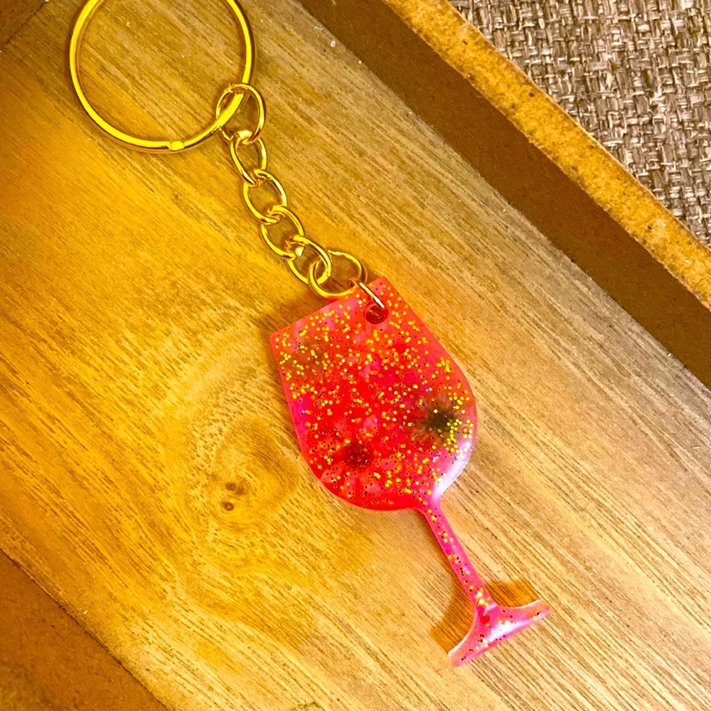 💕 Red wine keychain 💕